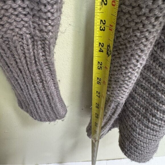 Aritzia Wilfred Alpaca Wool Wrap Cardigan Shawl Collar Sweater Chunky Knit Soft - Picture 13 of 15